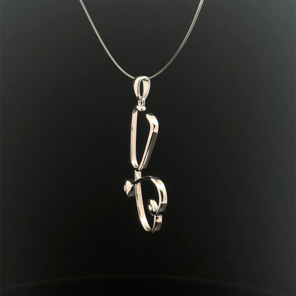 925 Sterling Silver Pendant Stethoscope - Picture 2 of 6